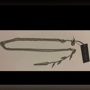 NEW - Vince Camuto Silver Tone Long Spiked Necklace cs905x